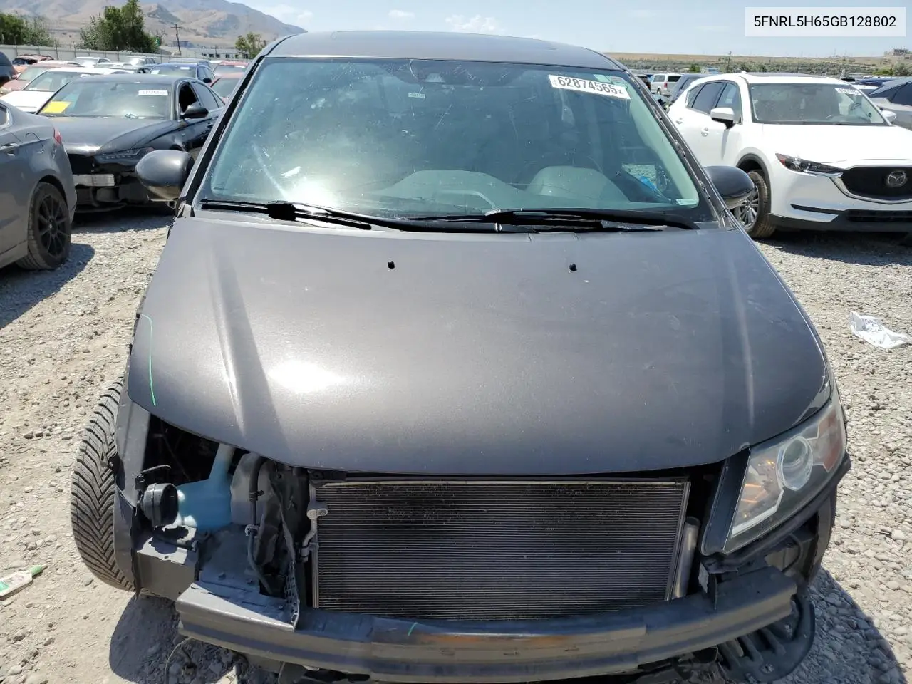 2016 Honda Odyssey Exl VIN: 5FNRL5H65GB128802 Lot: 62874565