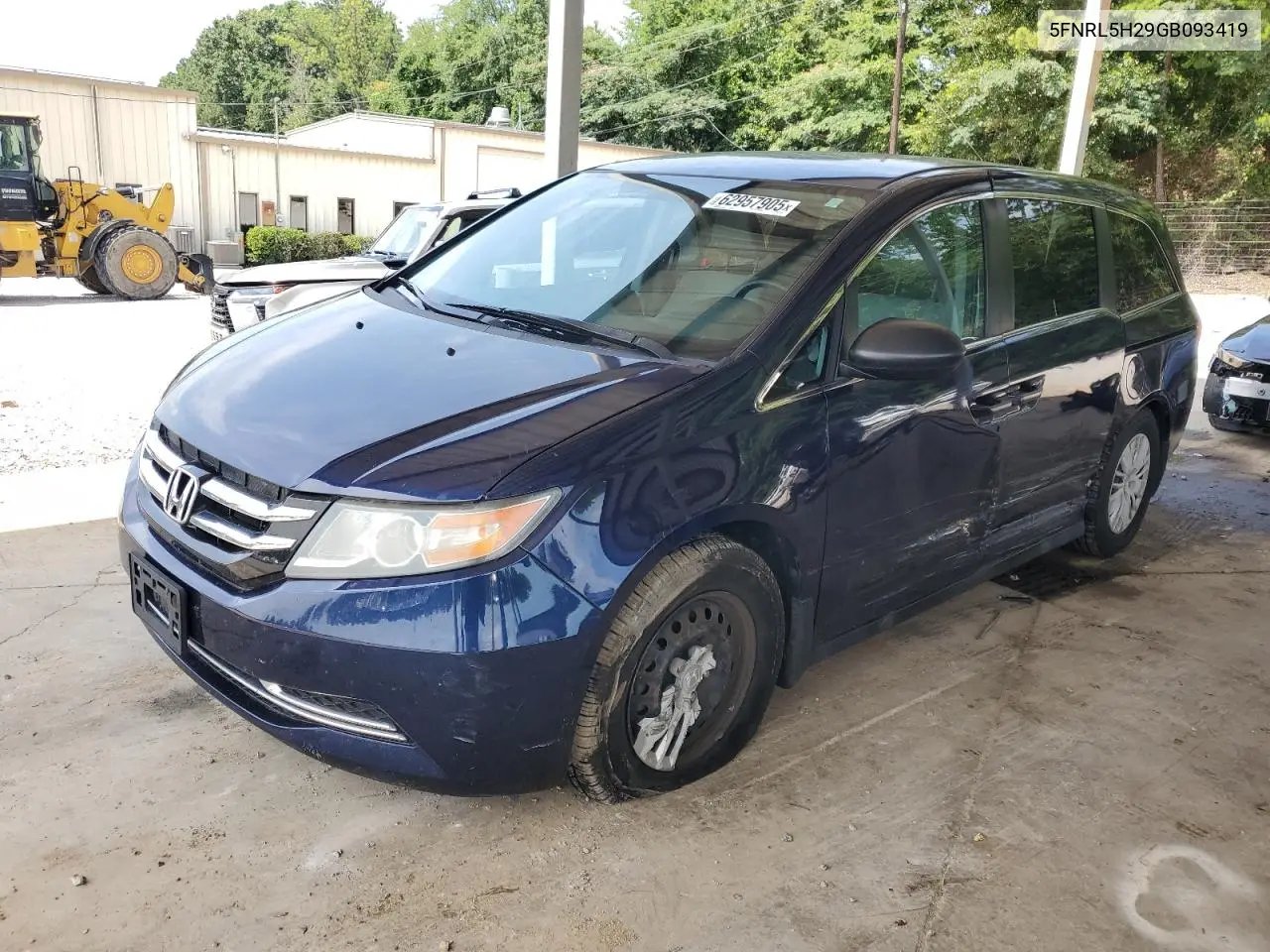 2016 Honda Odyssey Lx VIN: 5FNRL5H29GB093419 Lot: 62957905