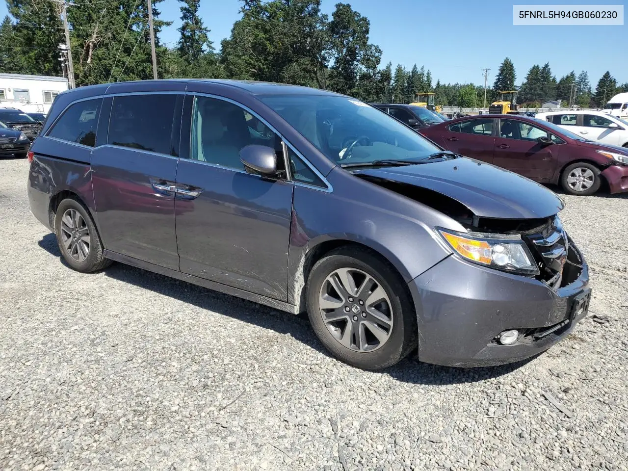 2016 Honda Odyssey Touring VIN: 5FNRL5H94GB060230 Lot: 63266995