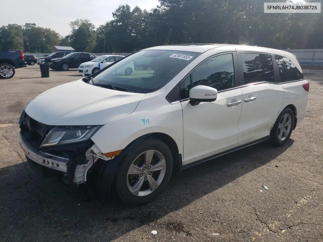 2018 Honda Odyssey Exl VIN: 5FNRL6H74JB038725 Lot: 62981555