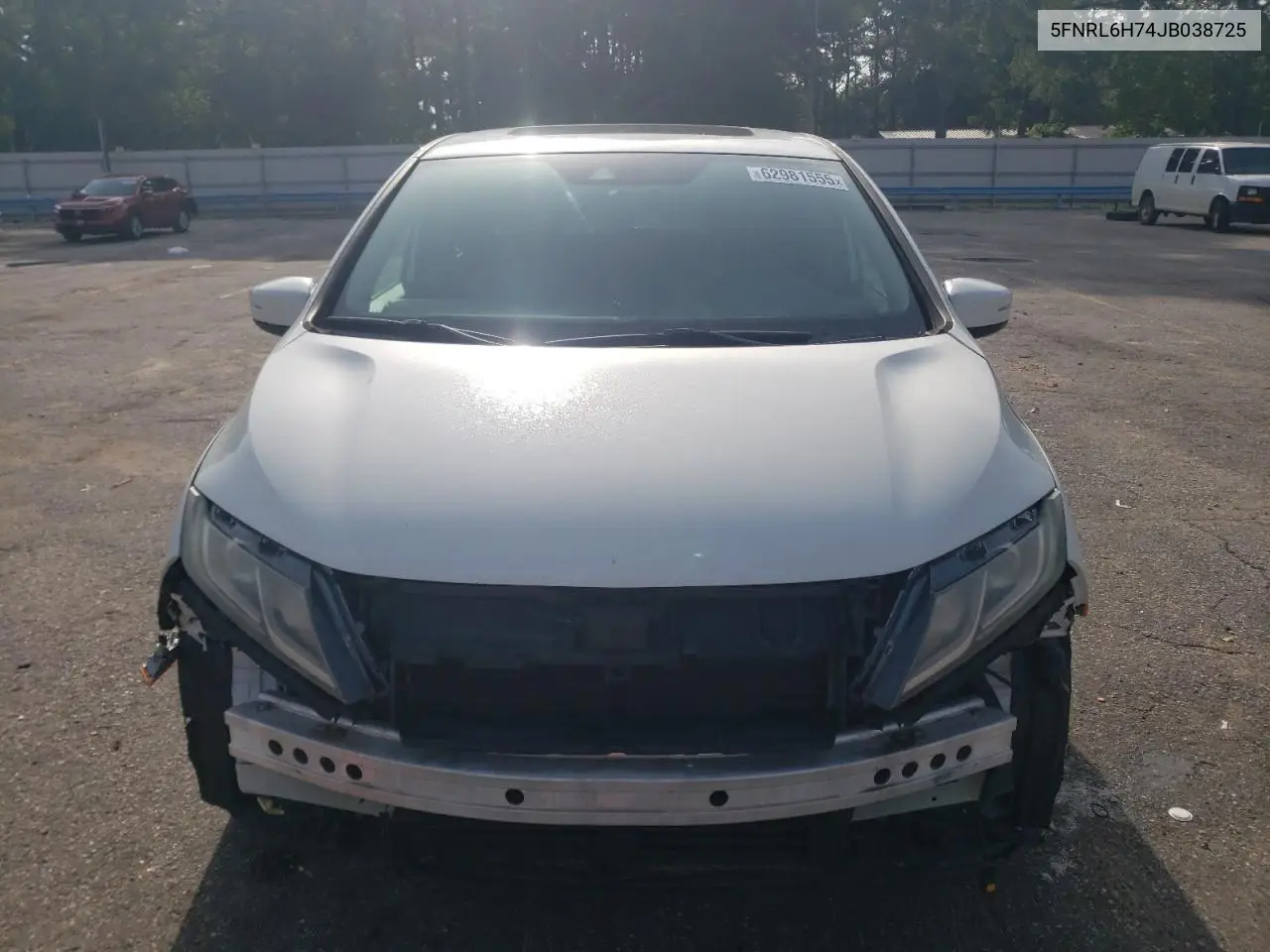 2018 Honda Odyssey Exl VIN: 5FNRL6H74JB038725 Lot: 62981555