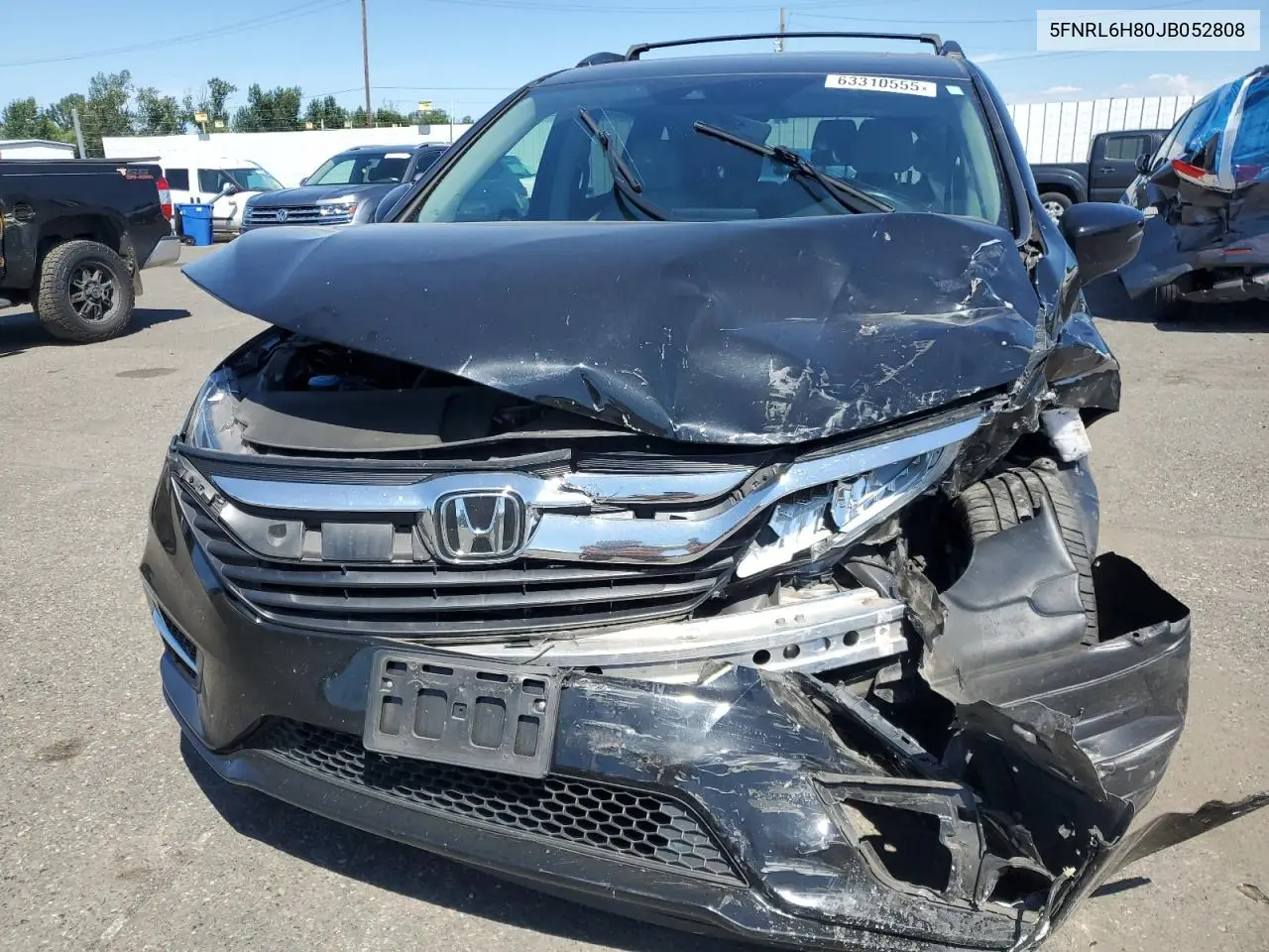 2018 Honda Odyssey Touring VIN: 5FNRL6H80JB052808 Lot: 63310555