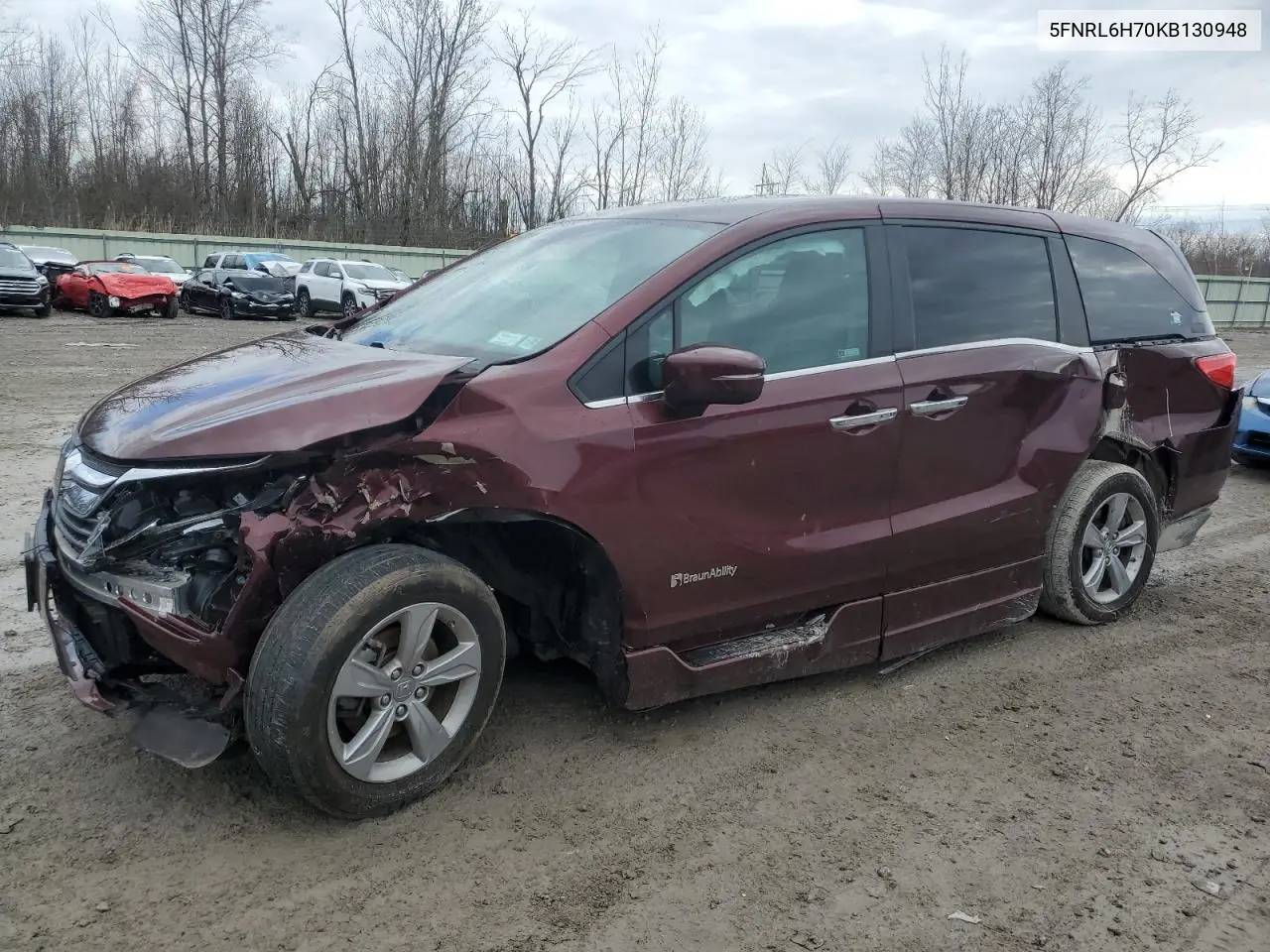 2019 Honda Odyssey Exl VIN: 5FNRL6H70KB130948 Lot: 52686395