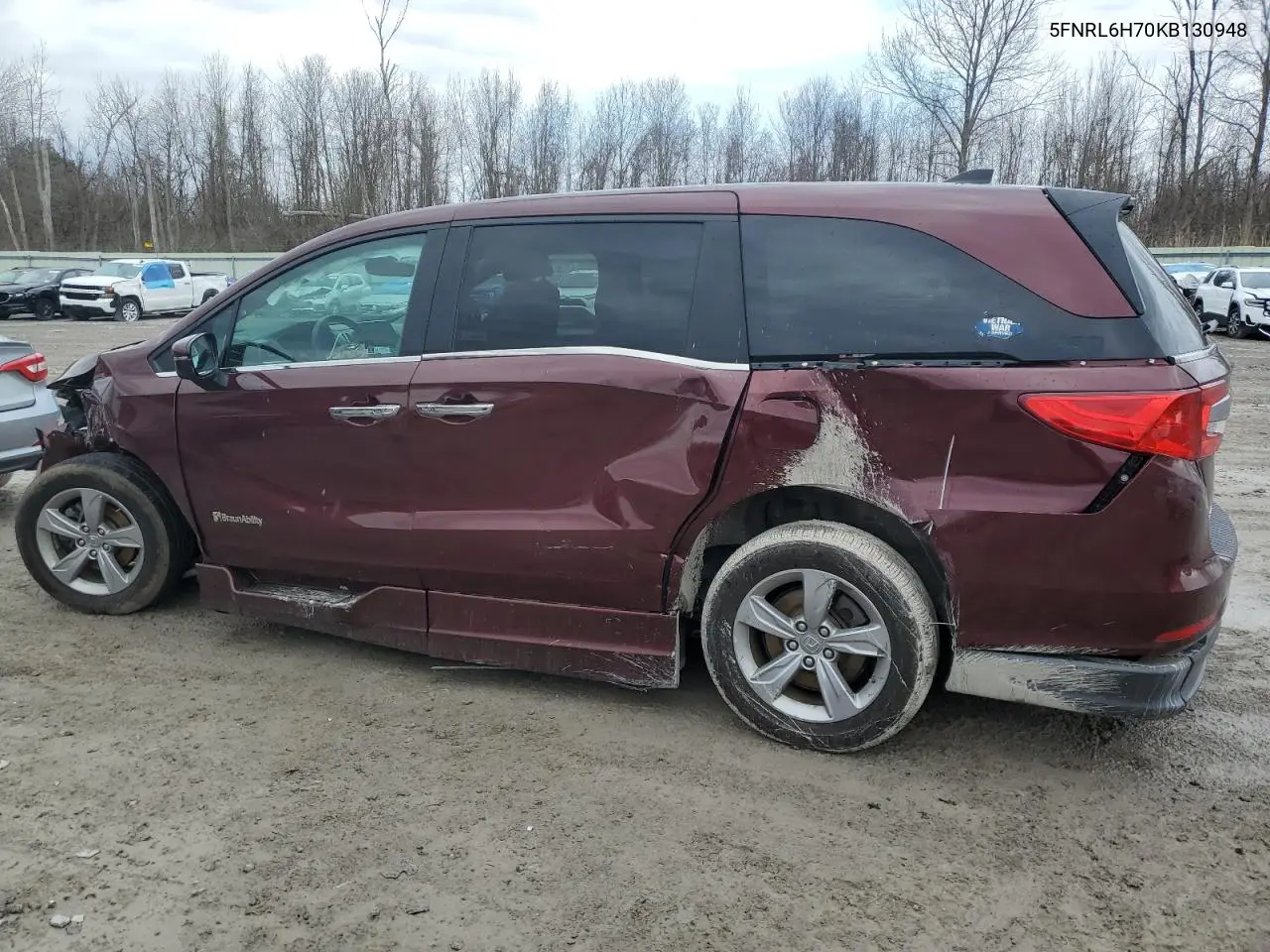 2019 Honda Odyssey Exl VIN: 5FNRL6H70KB130948 Lot: 52686395