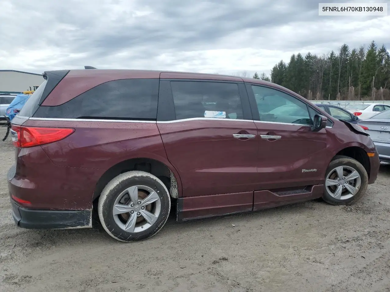 2019 Honda Odyssey Exl VIN: 5FNRL6H70KB130948 Lot: 52686395