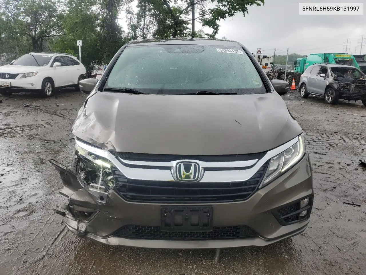 2019 Honda Odyssey Ex VIN: 5FNRL6H59KB131997 Lot: 54683155