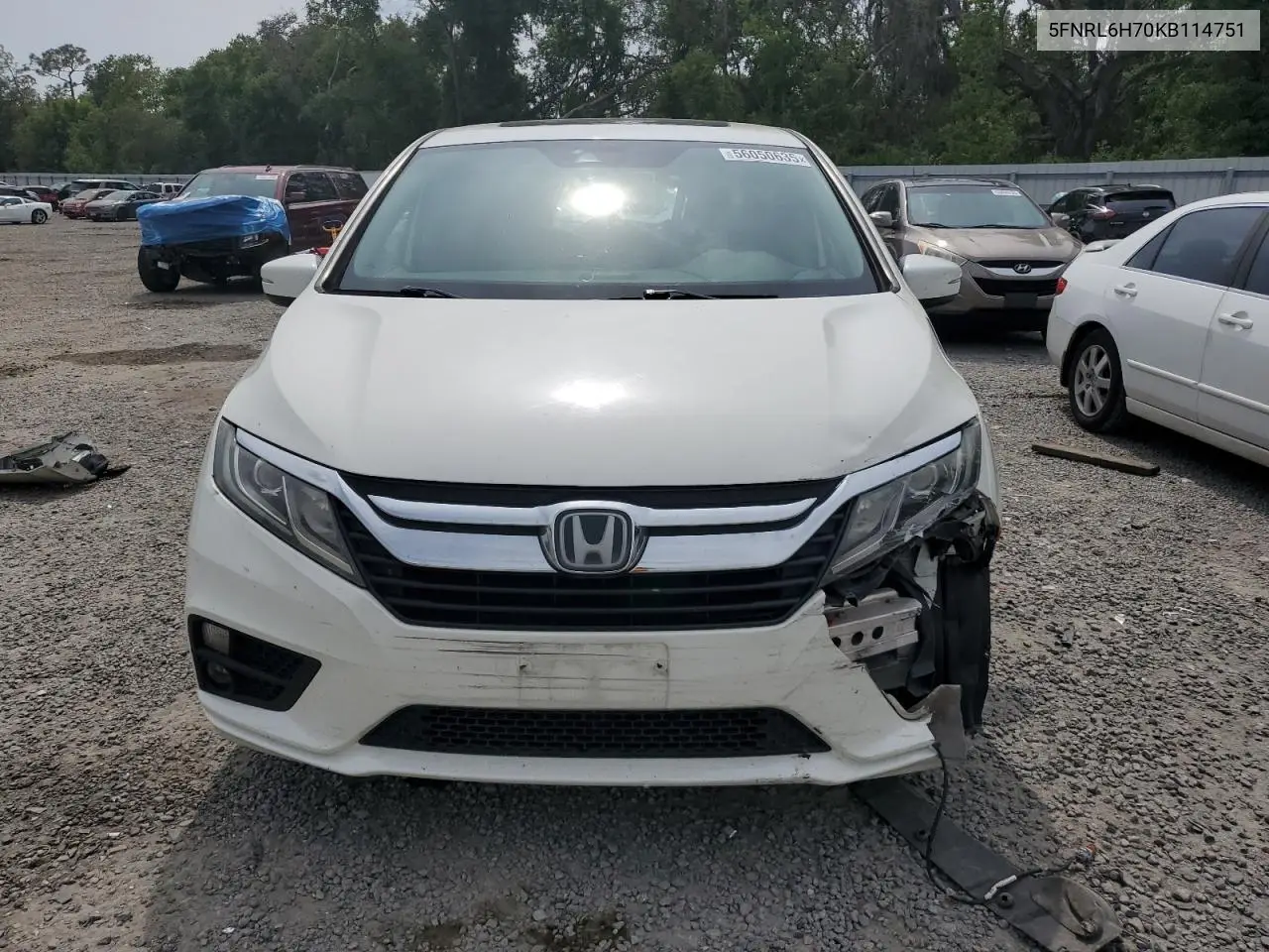 2019 Honda Odyssey Exl VIN: 5FNRL6H70KB114751 Lot: 56050635