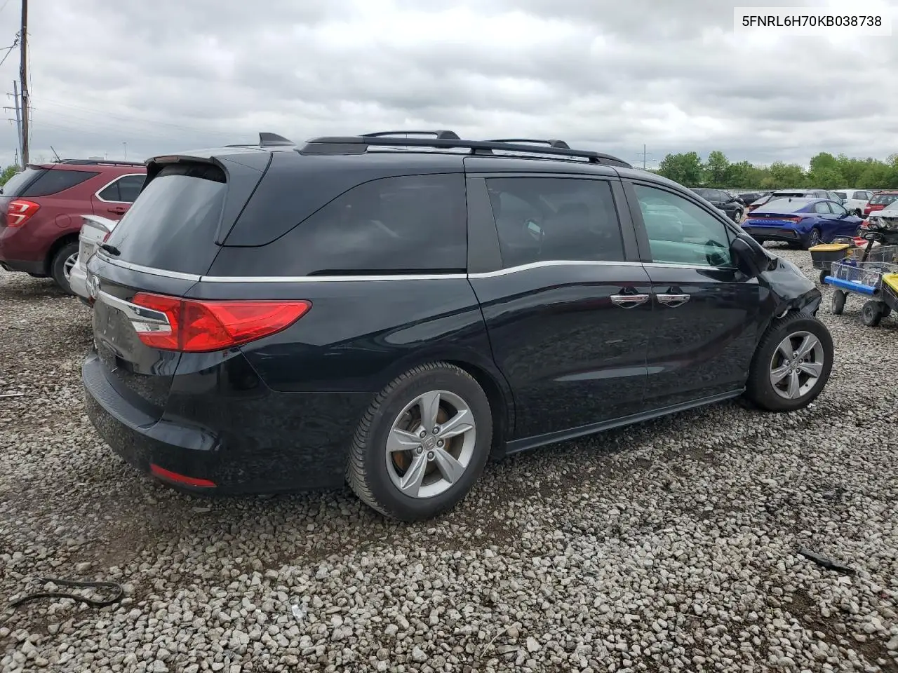 2019 Honda Odyssey Exl VIN: 5FNRL6H70KB038738 Lot: 56674375
