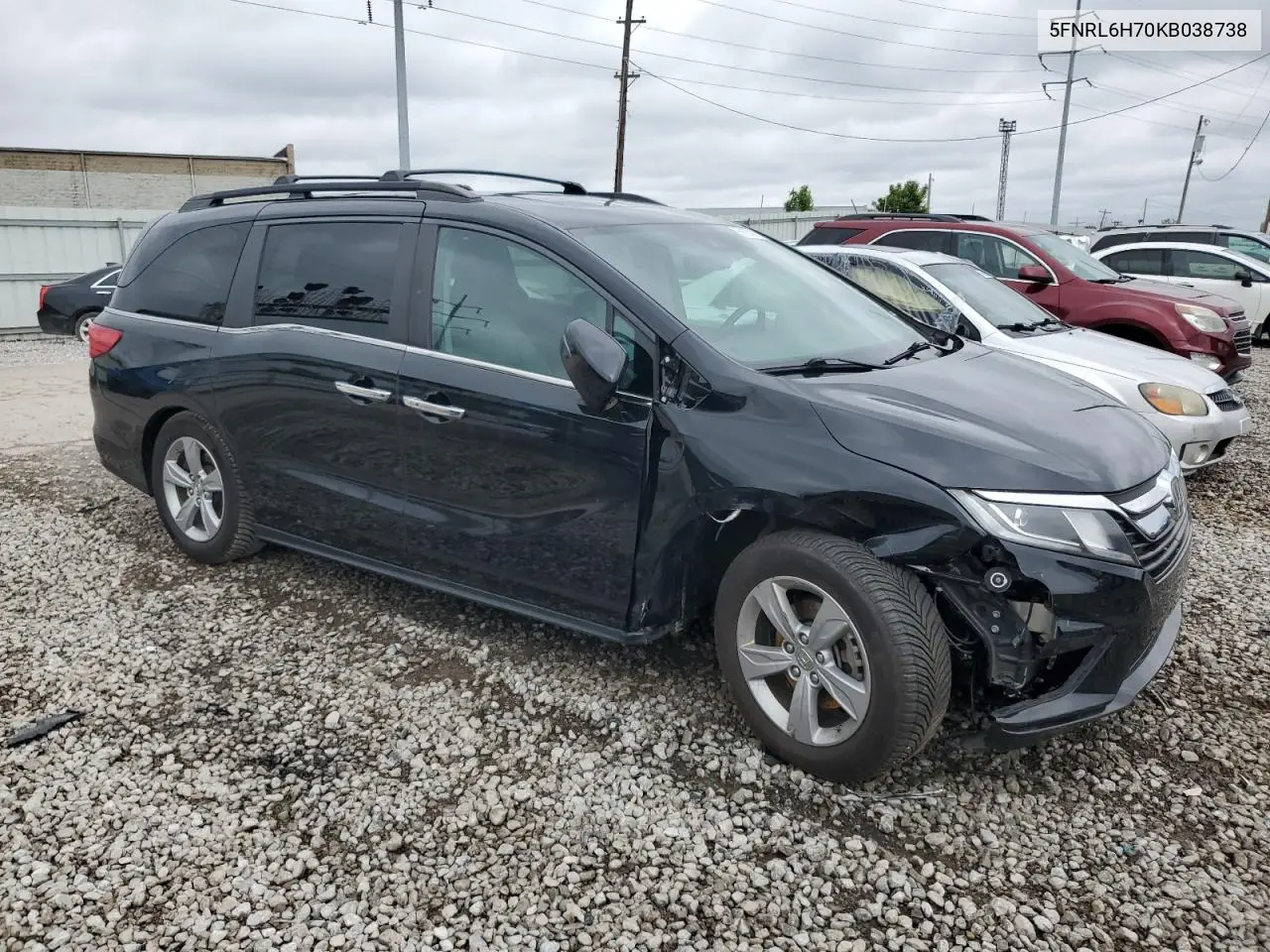 2019 Honda Odyssey Exl VIN: 5FNRL6H70KB038738 Lot: 56674375