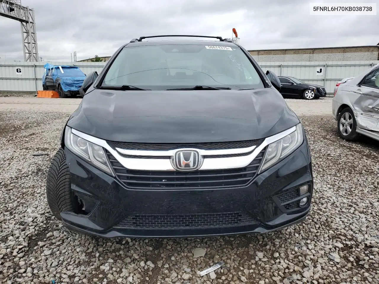 2019 Honda Odyssey Exl VIN: 5FNRL6H70KB038738 Lot: 56674375