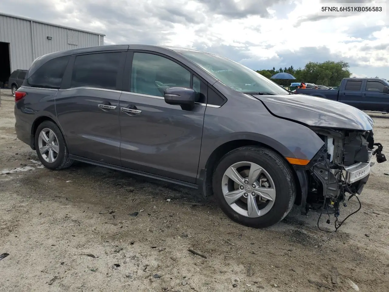 2019 Honda Odyssey Ex VIN: 5FNRL6H51KB056583 Lot: 56881465