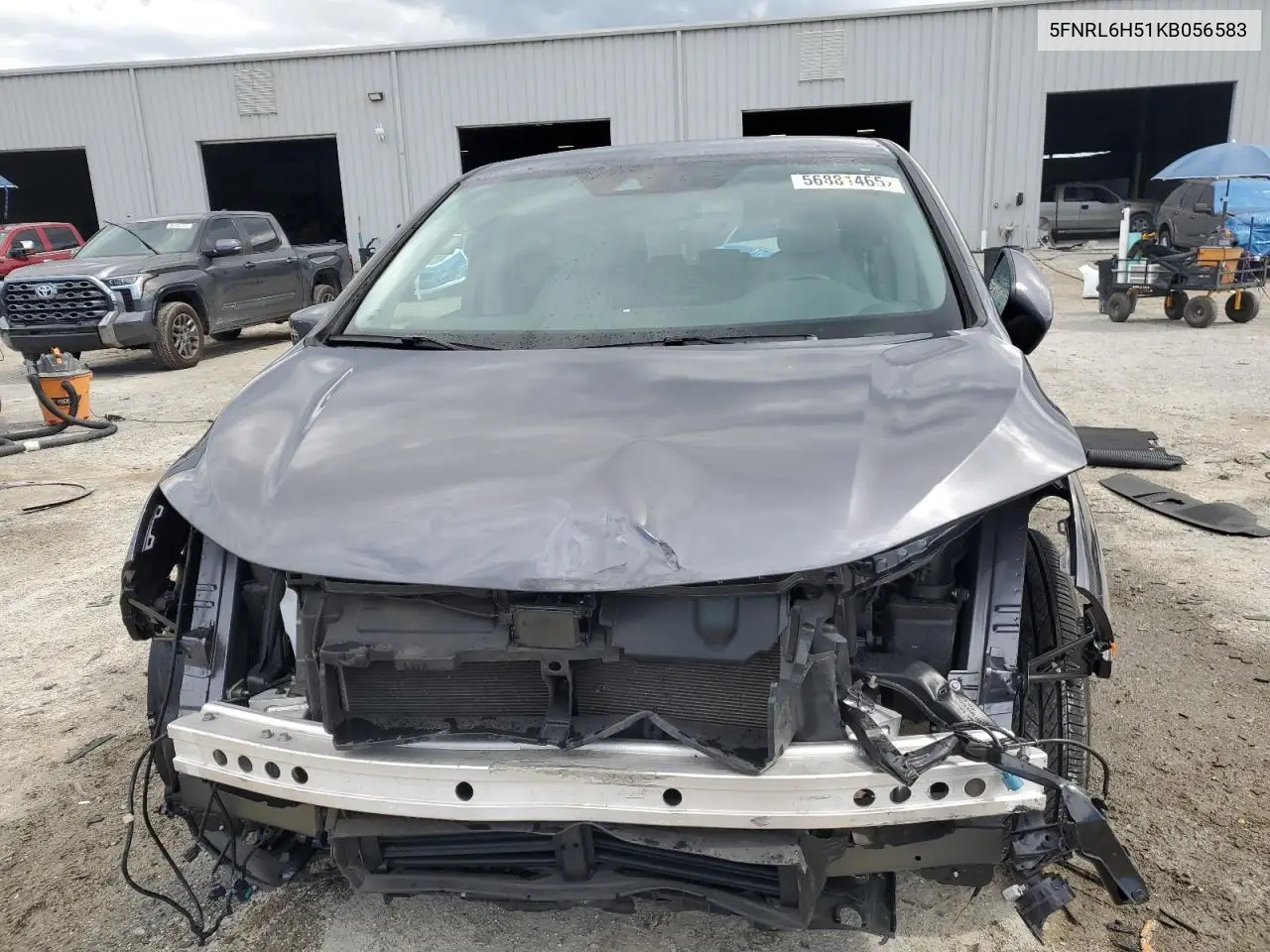 2019 Honda Odyssey Ex VIN: 5FNRL6H51KB056583 Lot: 56881465