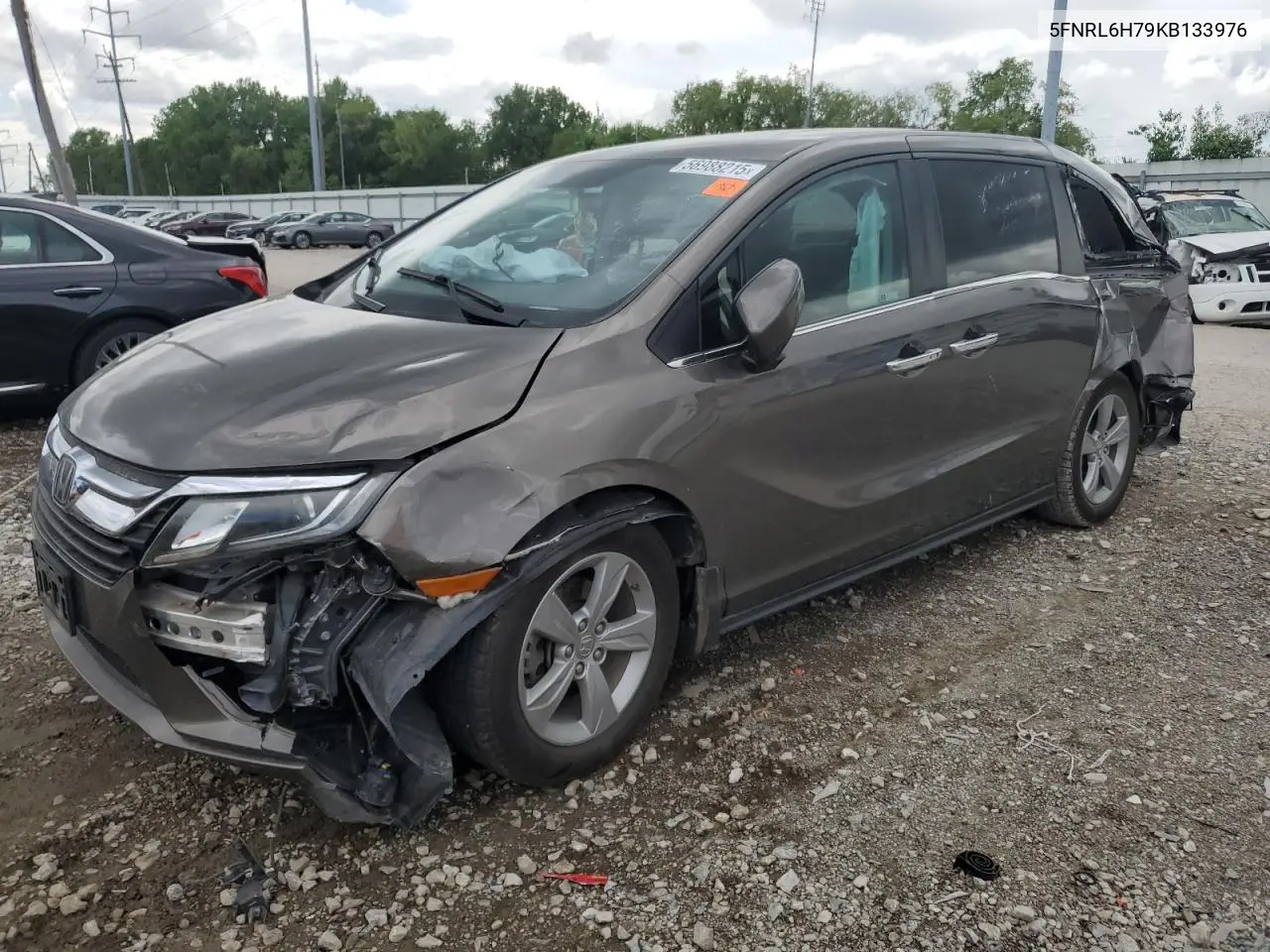 2019 Honda Odyssey Exl VIN: 5FNRL6H79KB133976 Lot: 56988215