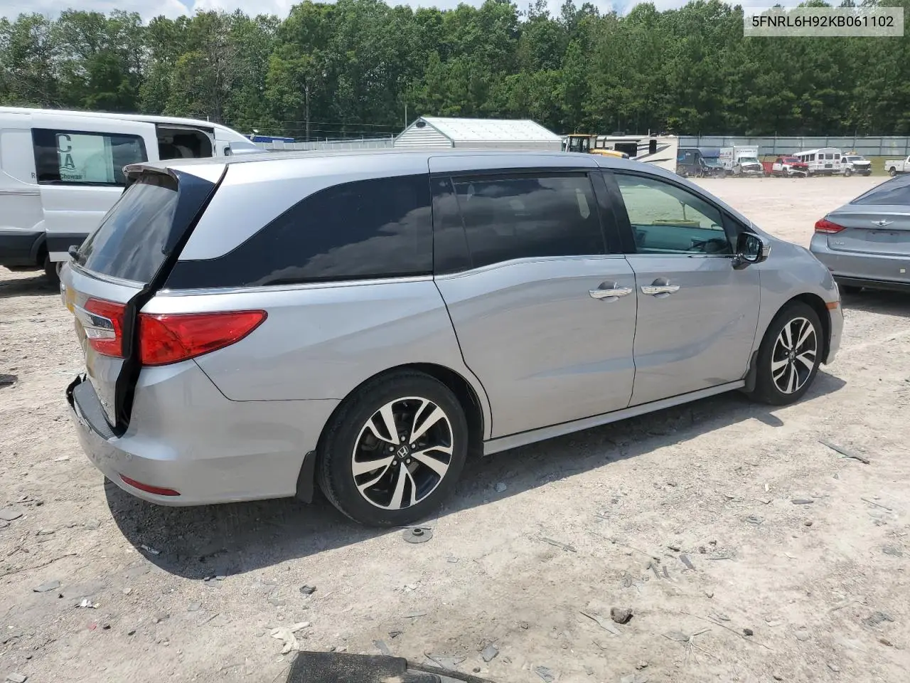 2019 Honda Odyssey Elite VIN: 5FNRL6H92KB061102 Lot: 62653025