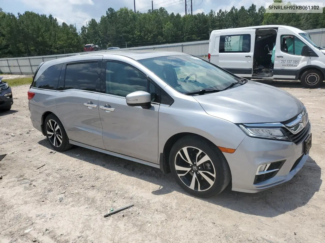 2019 Honda Odyssey Elite VIN: 5FNRL6H92KB061102 Lot: 62653025