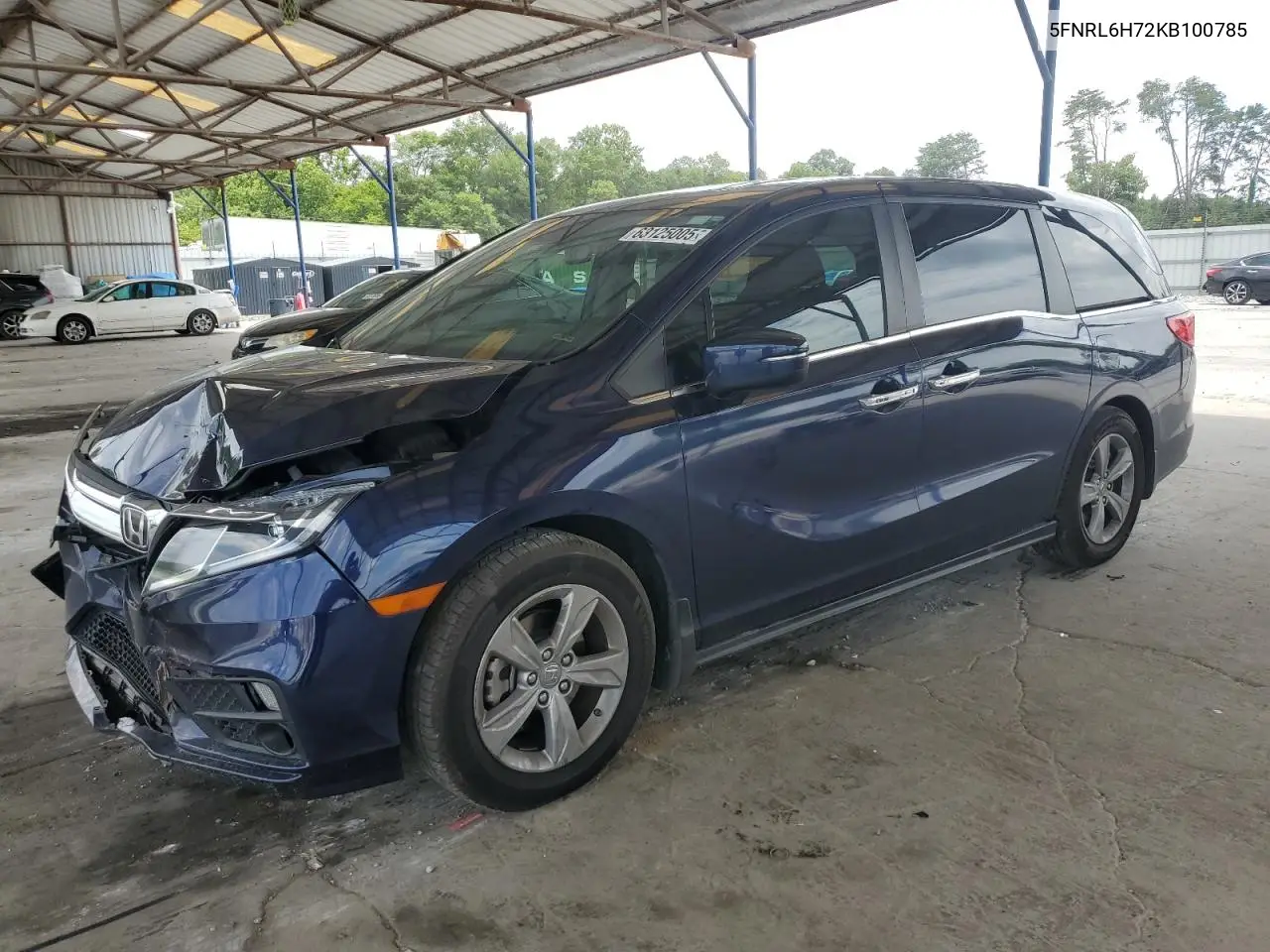 2019 Honda Odyssey Exl VIN: 5FNRL6H72KB100785 Lot: 63125005