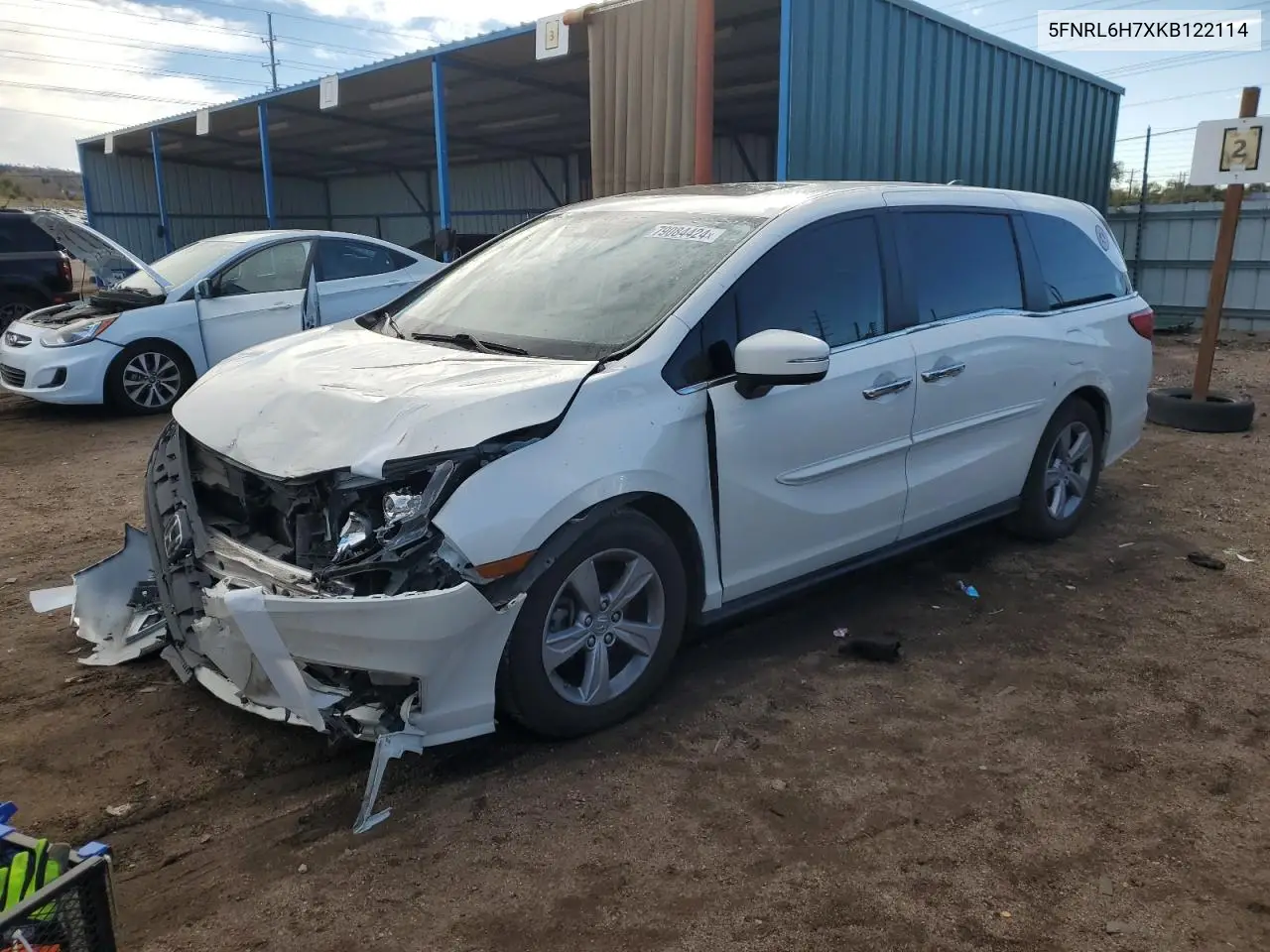 2019 Honda Odyssey Exl VIN: 5FNRL6H7XKB122114 Lot: 79084424