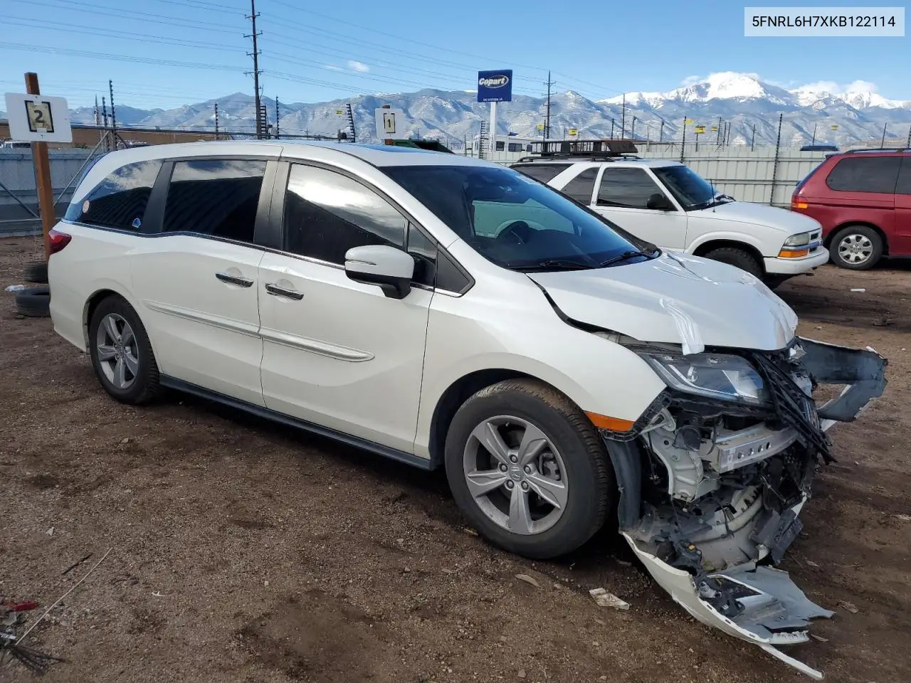 2019 Honda Odyssey Exl VIN: 5FNRL6H7XKB122114 Lot: 79084424