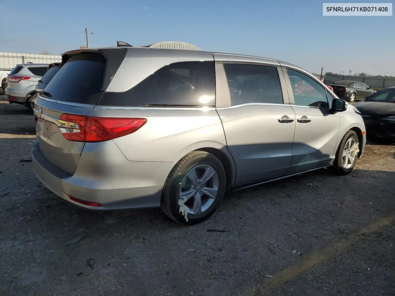 2019 Honda Odyssey Exl VIN: 5FNRL6H71KB071408 Lot: 82117804