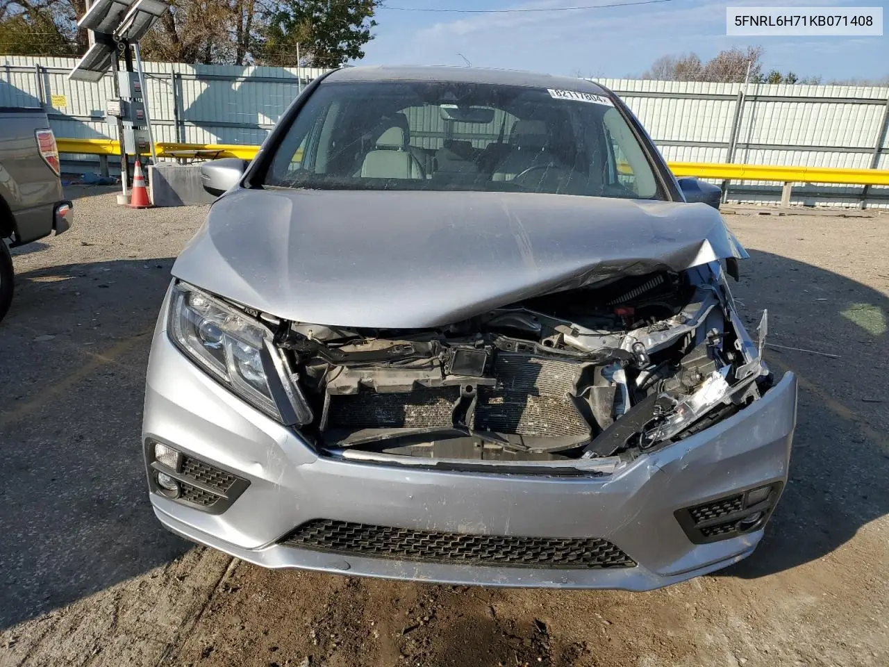 2019 Honda Odyssey Exl VIN: 5FNRL6H71KB071408 Lot: 82117804