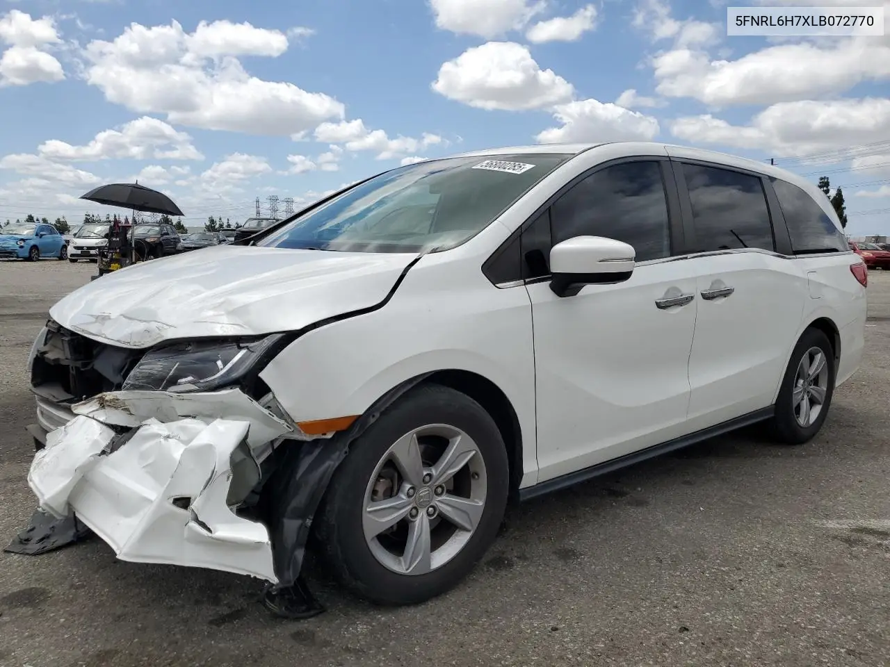 2020 Honda Odyssey Exl VIN: 5FNRL6H7XLB072770 Lot: 56800285