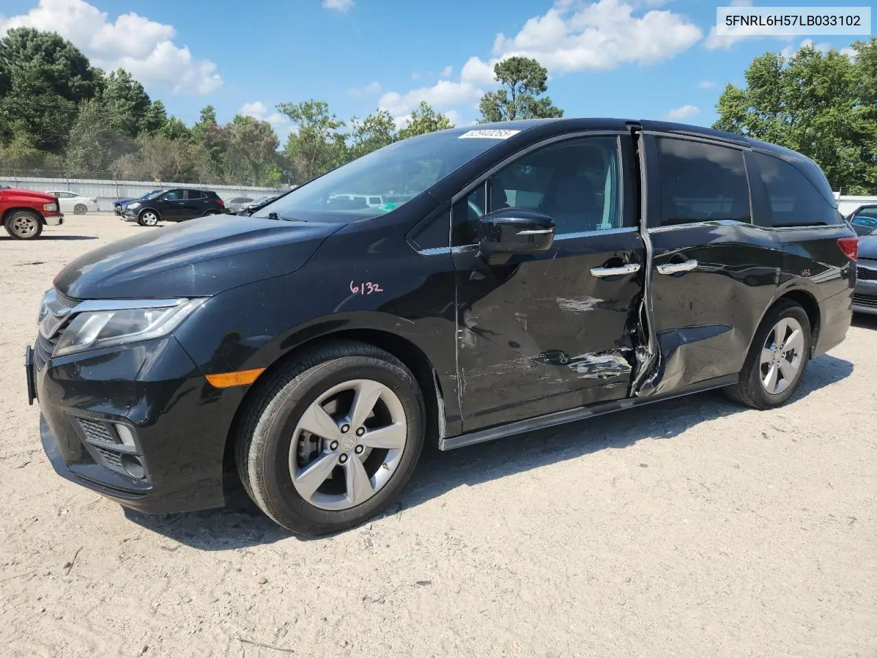 2020 Honda Odyssey Ex VIN: 5FNRL6H57LB033102 Lot: 62940265