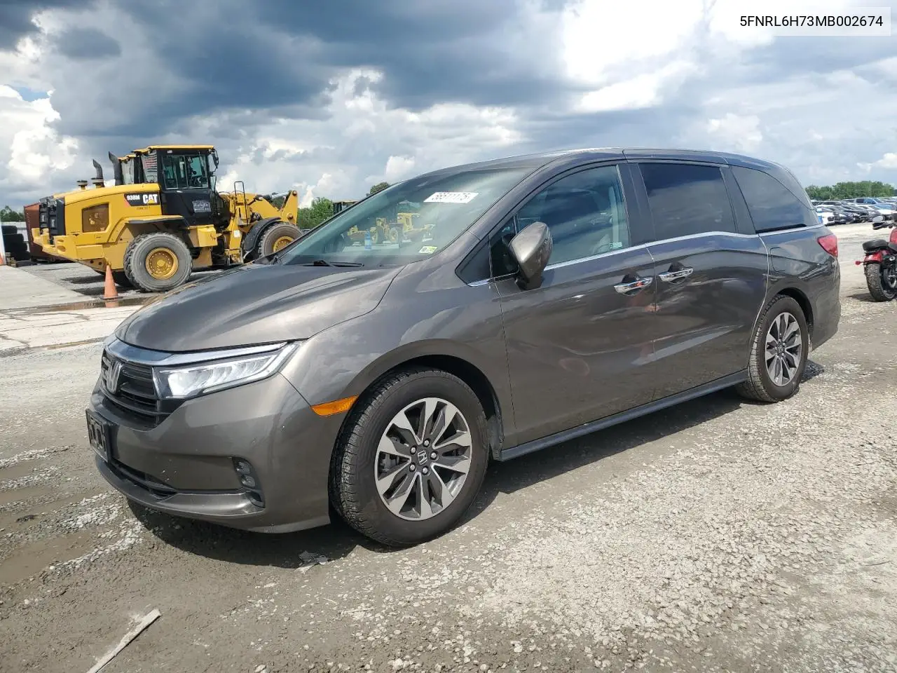 2021 Honda Odyssey Exl VIN: 5FNRL6H73MB002674 Lot: 56511175