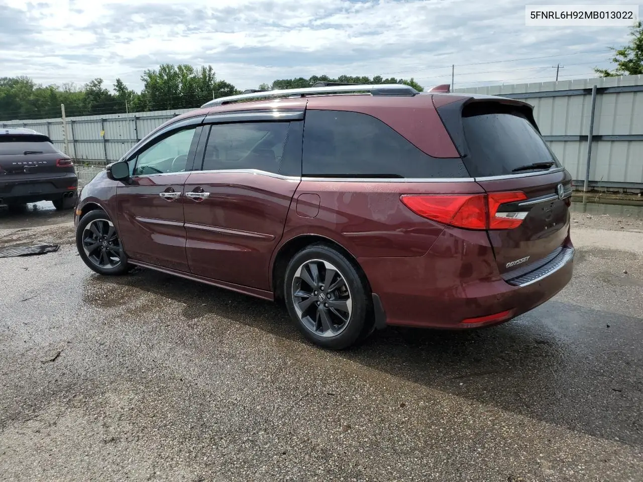 2021 Honda Odyssey Elite VIN: 5FNRL6H92MB013022 Lot: 61242685