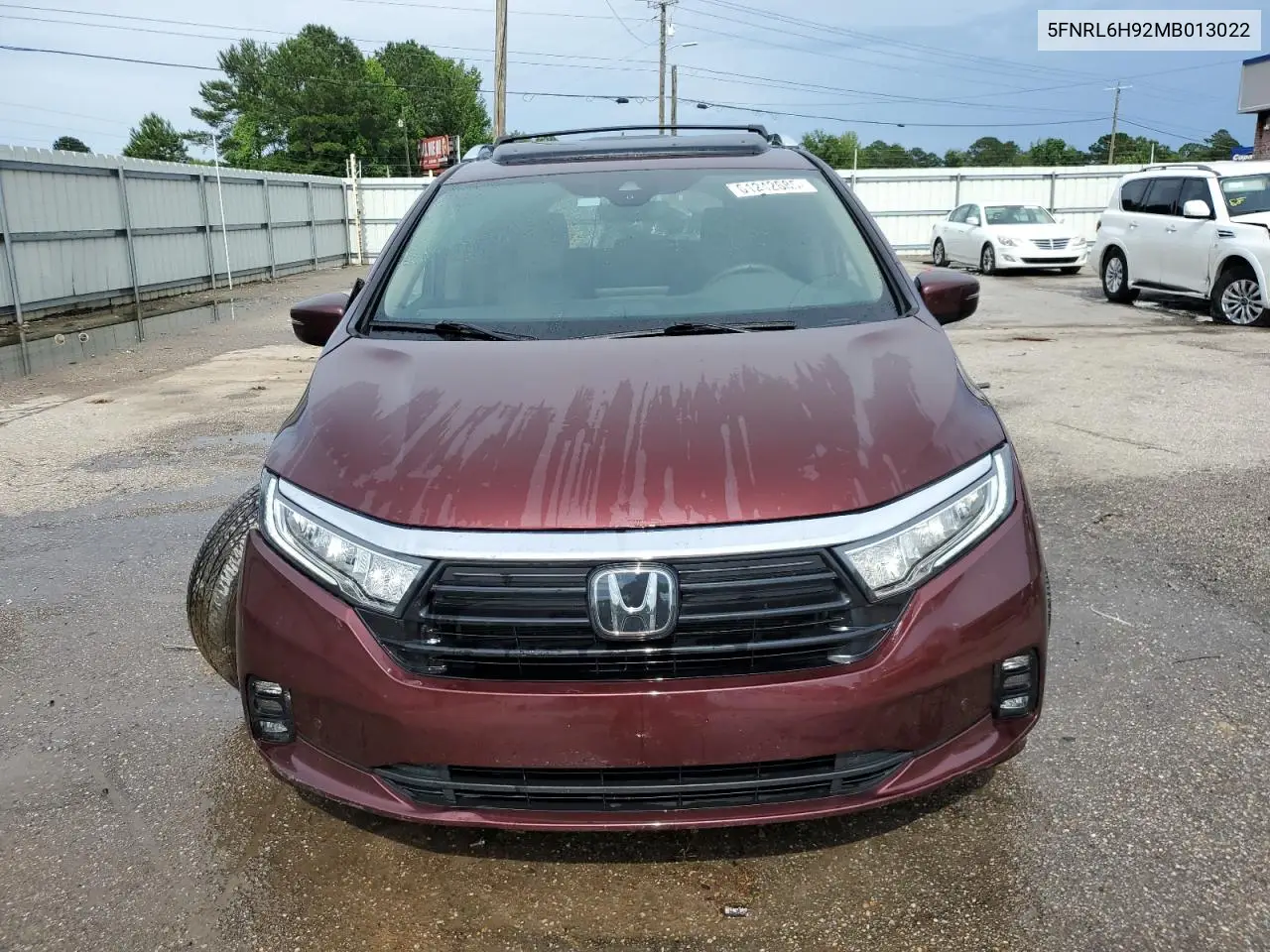 2021 Honda Odyssey Elite VIN: 5FNRL6H92MB013022 Lot: 61242685