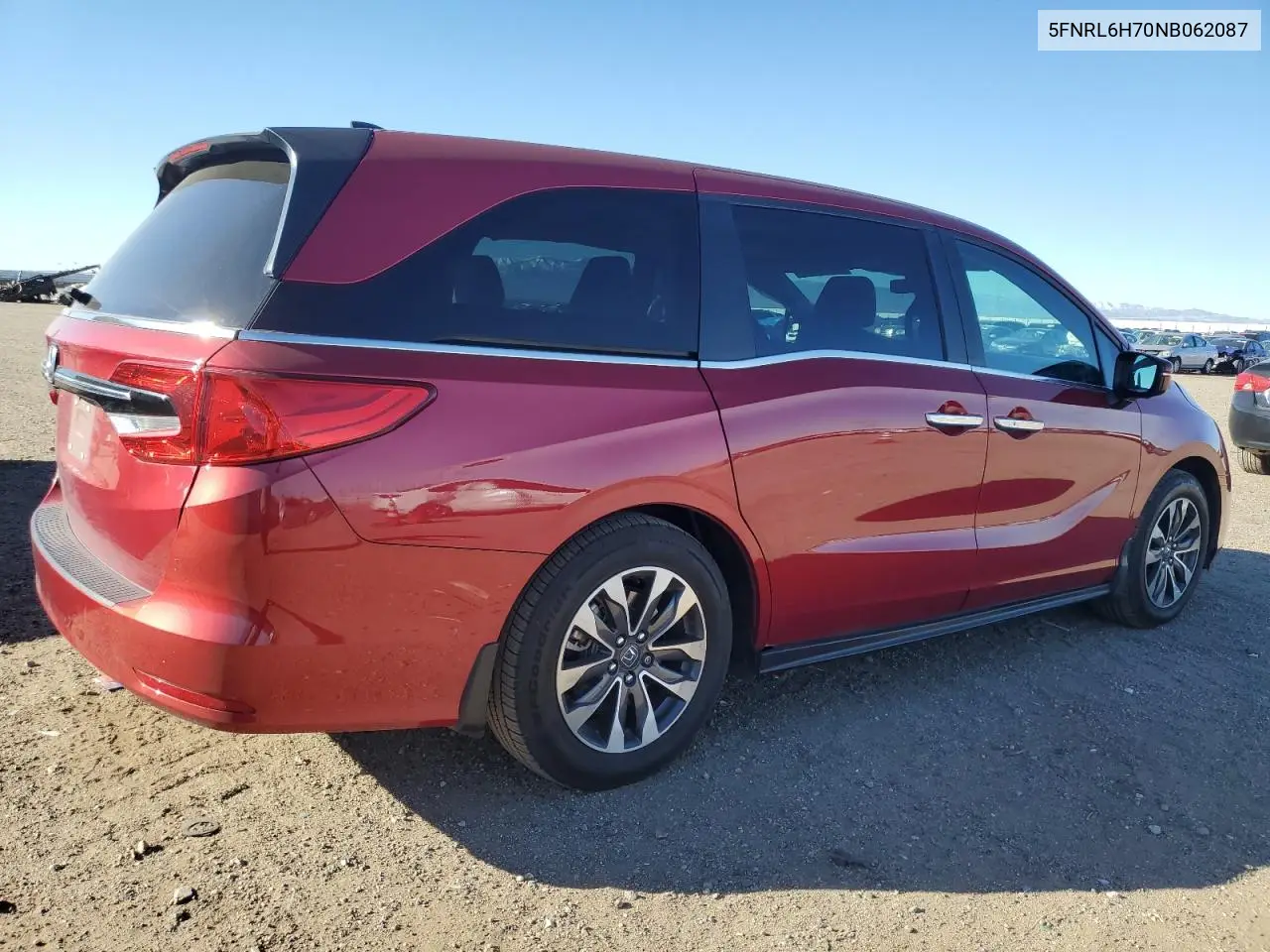 2022 Honda Odyssey Exl VIN: 5FNRL6H70NB062087 Lot: 46378875