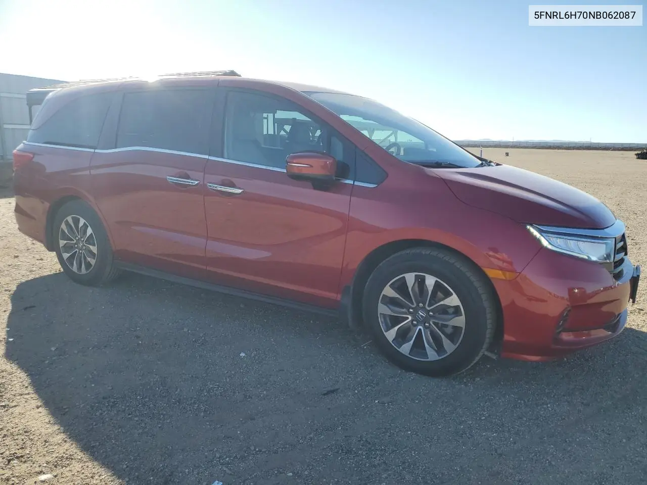 2022 Honda Odyssey Exl VIN: 5FNRL6H70NB062087 Lot: 46378875
