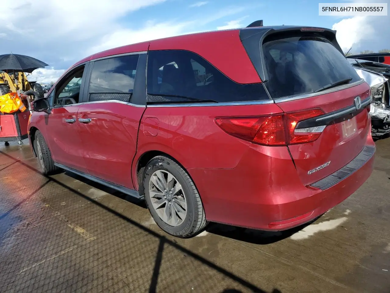 2022 Honda Odyssey Exl VIN: 5FNRL6H71NB005557 Lot: 49012375