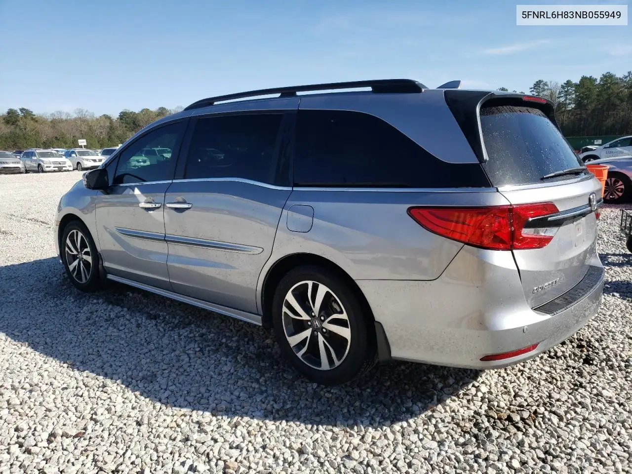 2022 Honda Odyssey Touring VIN: 5FNRL6H83NB055949 Lot: 49579145