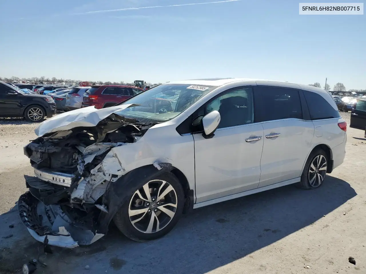 2022 Honda Odyssey Touring VIN: 5FNRL6H82NB007715 Lot: 50252585