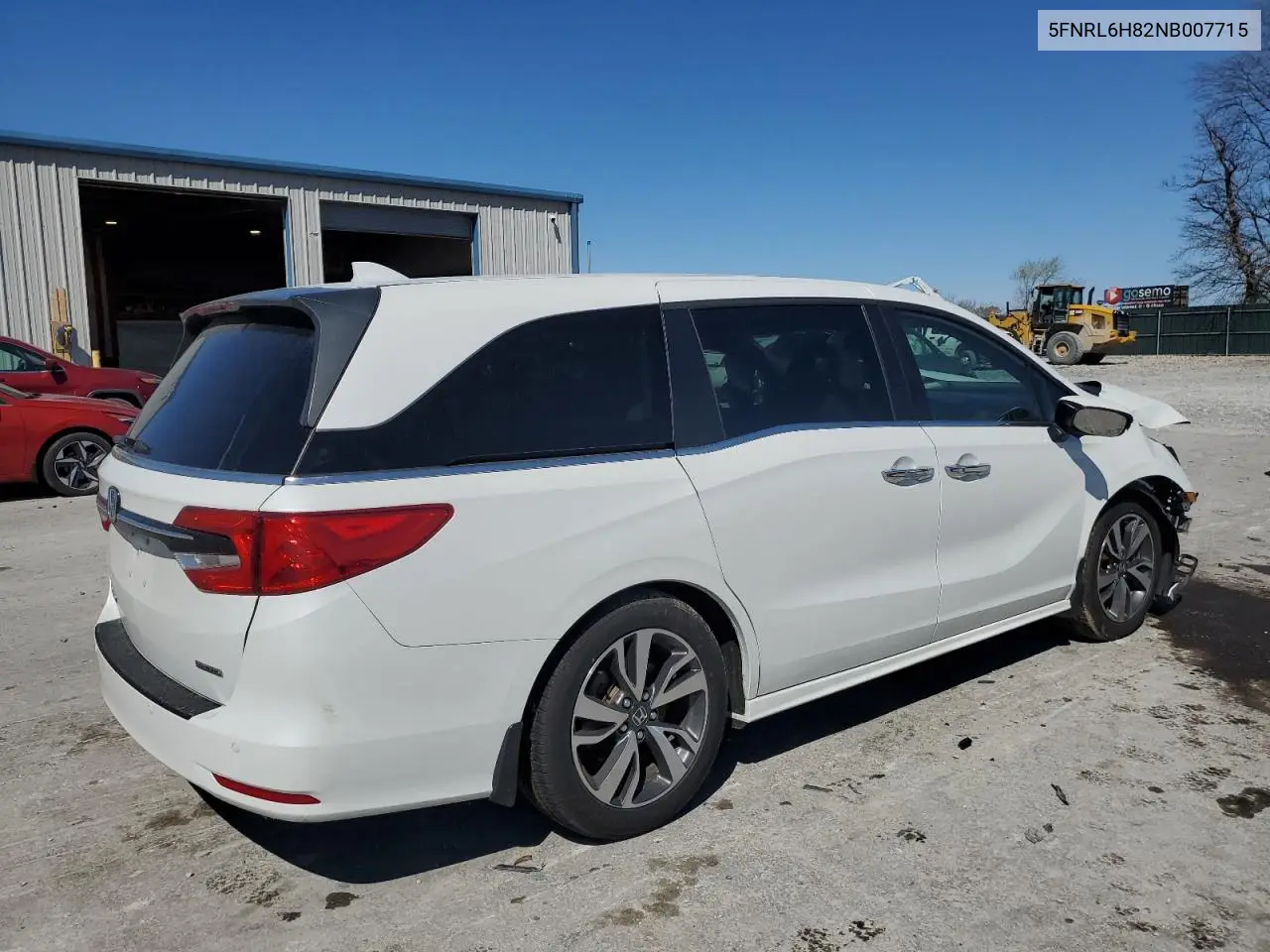 2022 Honda Odyssey Touring VIN: 5FNRL6H82NB007715 Lot: 50252585