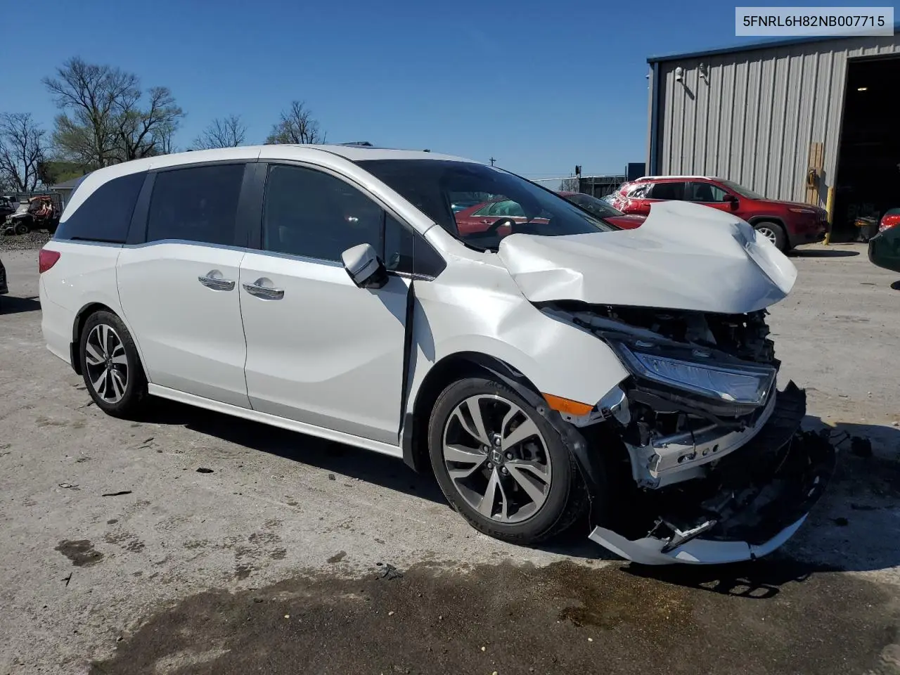 2022 Honda Odyssey Touring VIN: 5FNRL6H82NB007715 Lot: 50252585