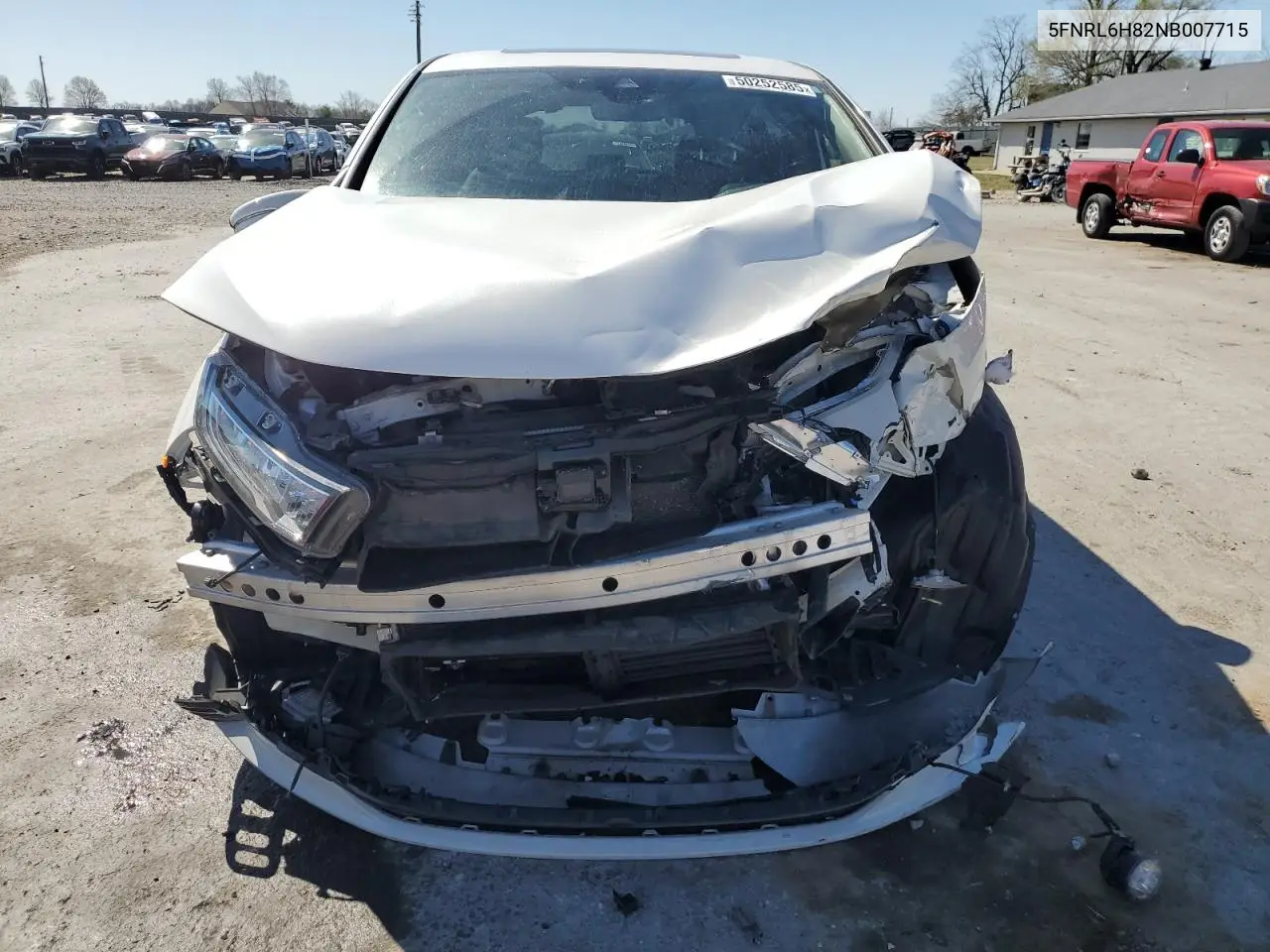 2022 Honda Odyssey Touring VIN: 5FNRL6H82NB007715 Lot: 50252585