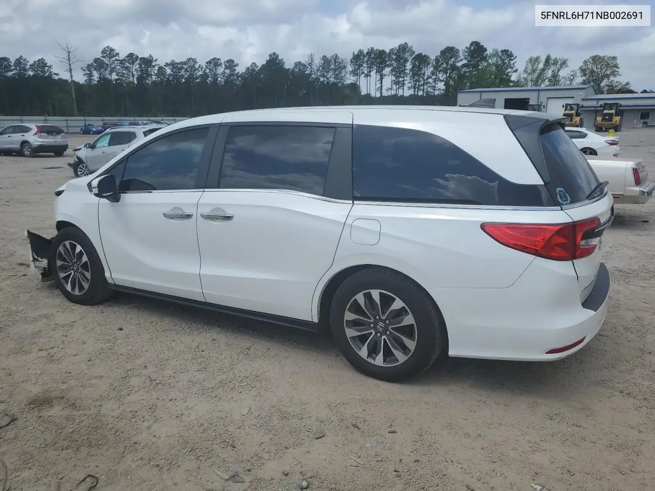 2022 Honda Odyssey Exl VIN: 5FNRL6H71NB002691 Lot: 51344185