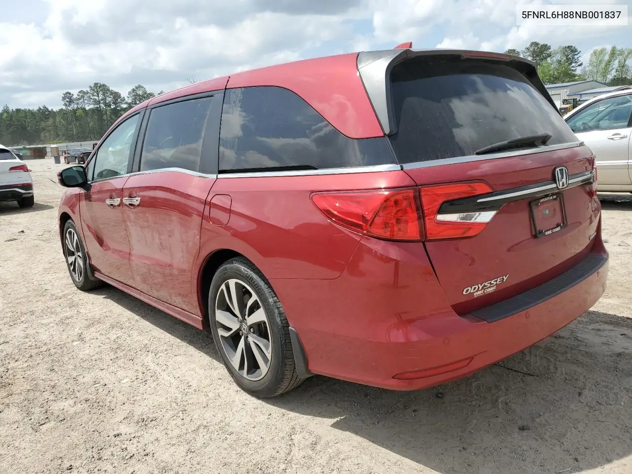 2022 Honda Odyssey Touring VIN: 5FNRL6H88NB001837 Lot: 51494635