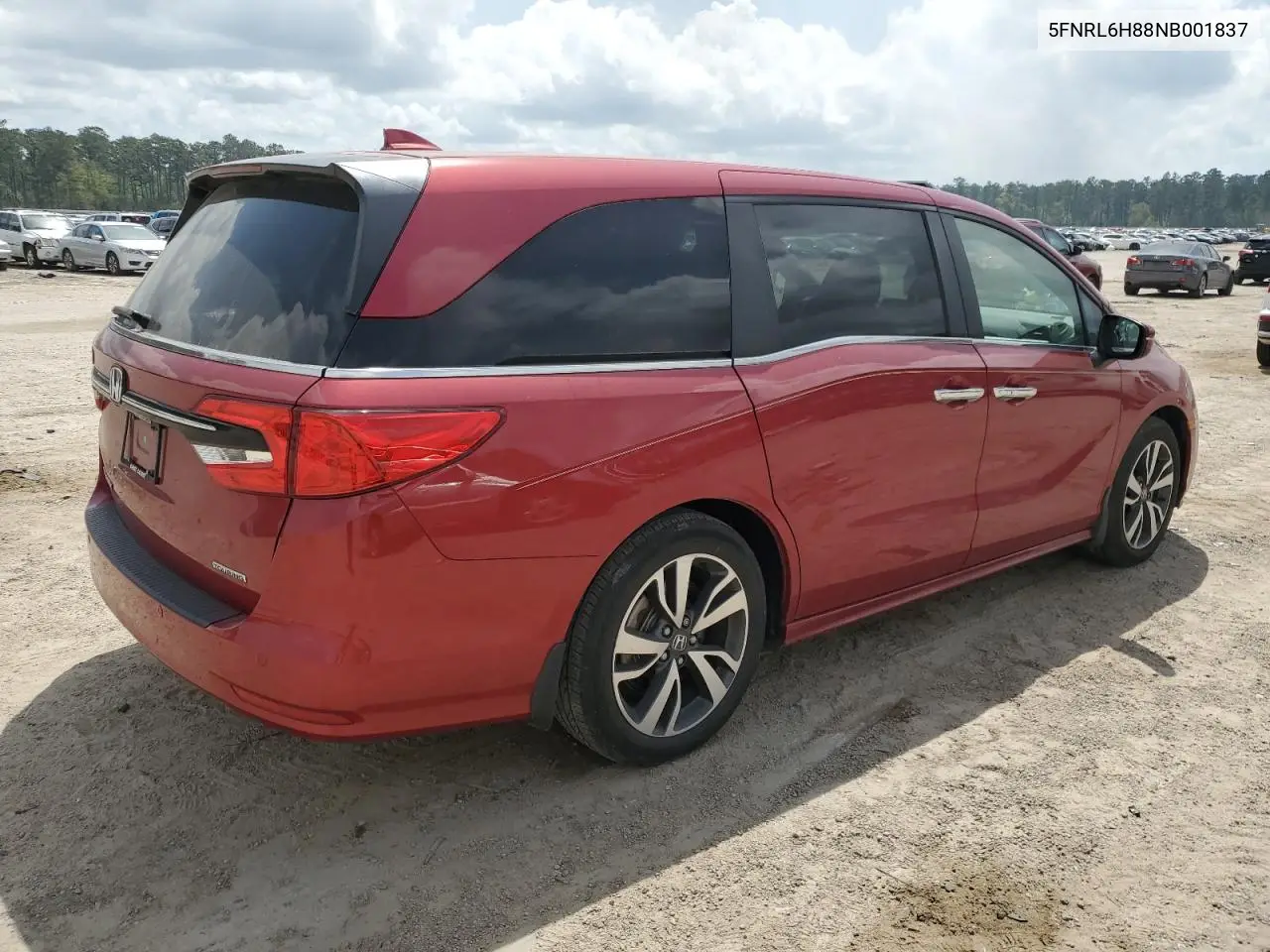 2022 Honda Odyssey Touring VIN: 5FNRL6H88NB001837 Lot: 51494635
