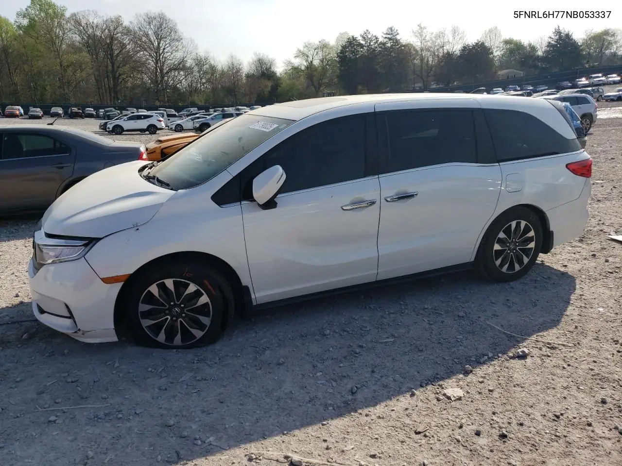 2022 Honda Odyssey Exl VIN: 5FNRL6H77NB053337 Lot: 51790025