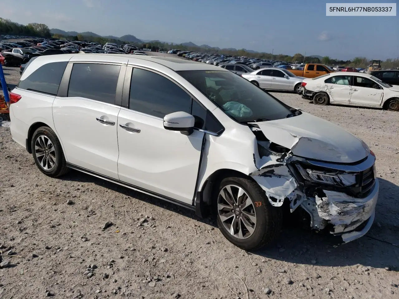 2022 Honda Odyssey Exl VIN: 5FNRL6H77NB053337 Lot: 51790025