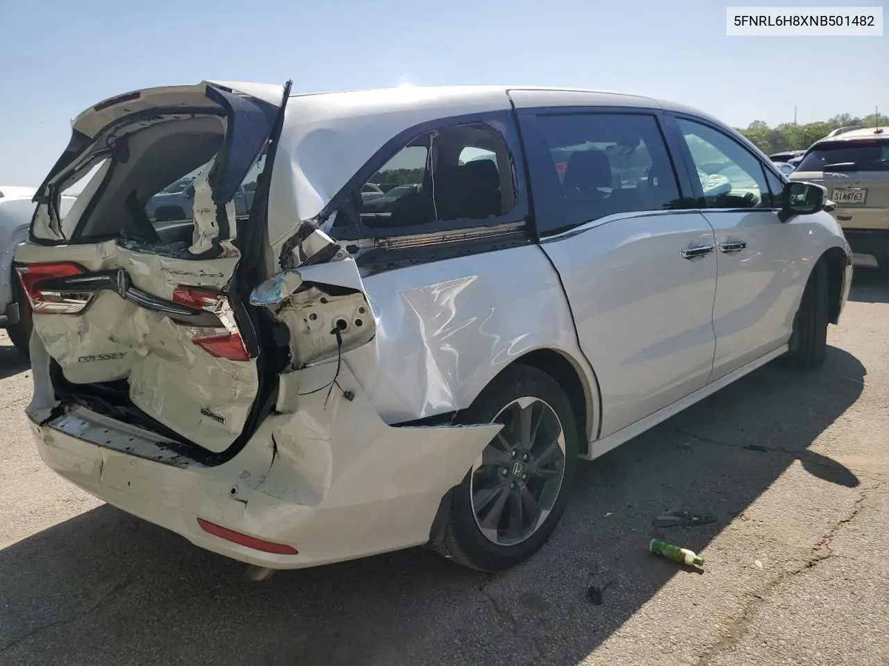 2022 Honda Odyssey Touring VIN: 5FNRL6H8XNB501482 Lot: 52148875