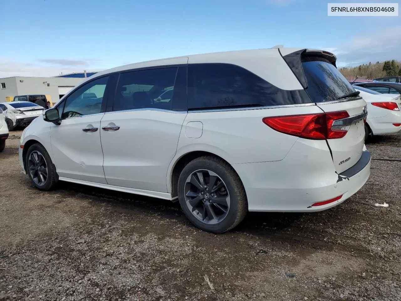 2022 Honda Odyssey Touring VIN: 5FNRL6H8XNB504608 Lot: 53189225