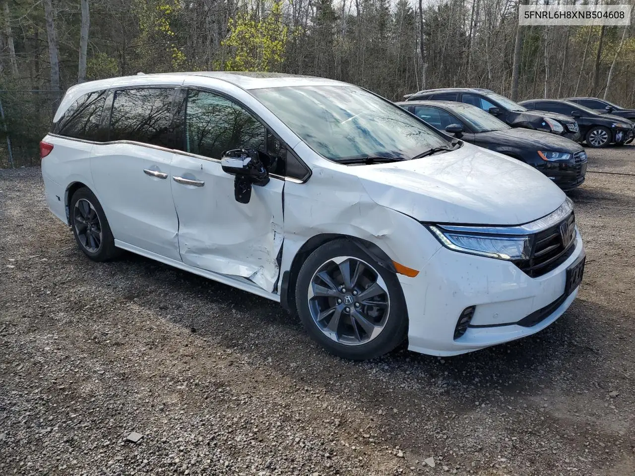 2022 Honda Odyssey Touring VIN: 5FNRL6H8XNB504608 Lot: 53189225