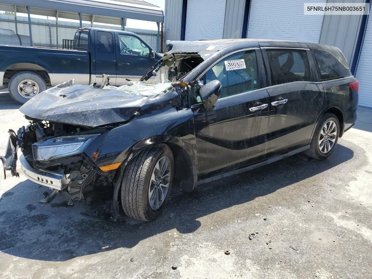2022 Honda Odyssey Exl VIN: 5FNRL6H75NB003651 Lot: 53328205