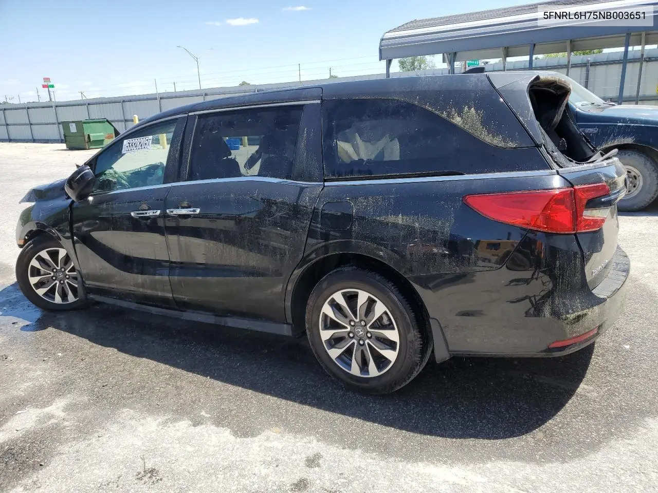 2022 Honda Odyssey Exl VIN: 5FNRL6H75NB003651 Lot: 53328205
