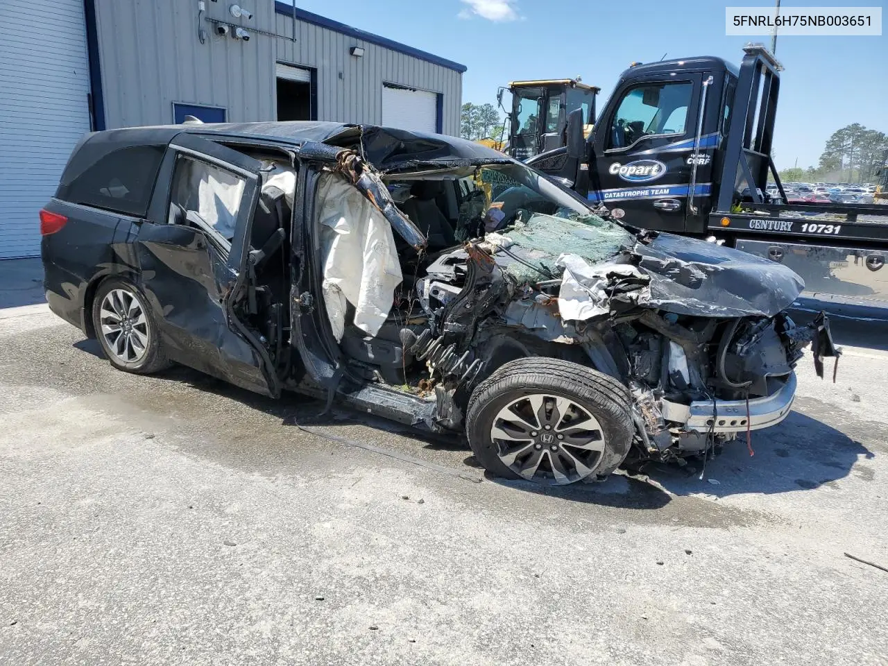 2022 Honda Odyssey Exl VIN: 5FNRL6H75NB003651 Lot: 53328205