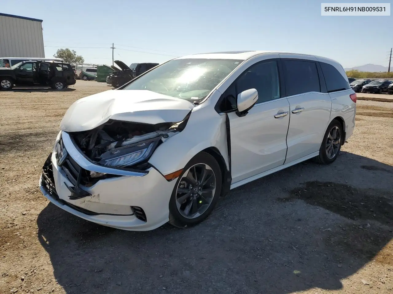 2022 Honda Odyssey Elite VIN: 5FNRL6H91NB009531 Lot: 54019135