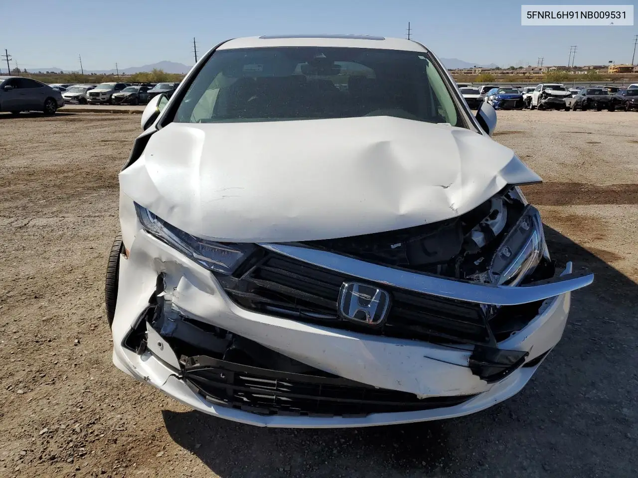 2022 Honda Odyssey Elite VIN: 5FNRL6H91NB009531 Lot: 54019135